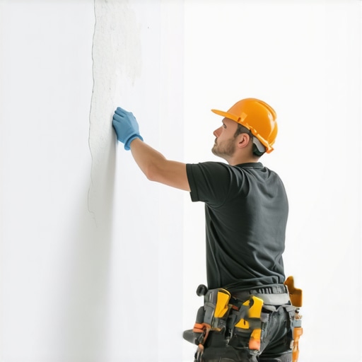 Drywall professional finishing a wall with advanced techniques
