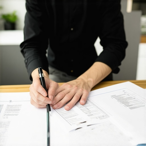 Remodeler consulting with officials about permits for a home upgrade.