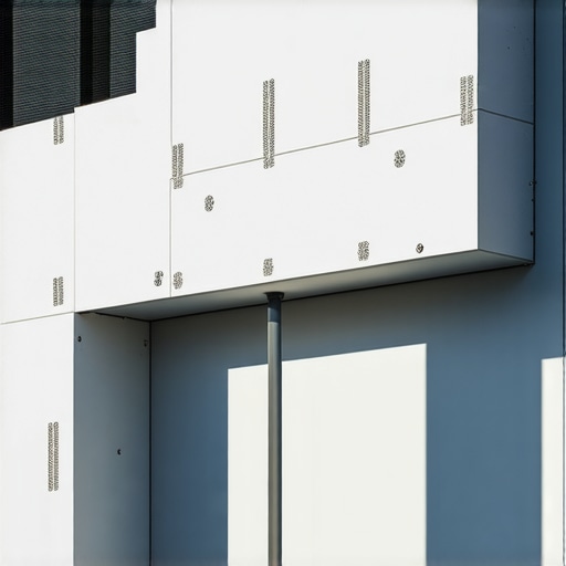 Close-up of drywall panels with advanced installation techniques