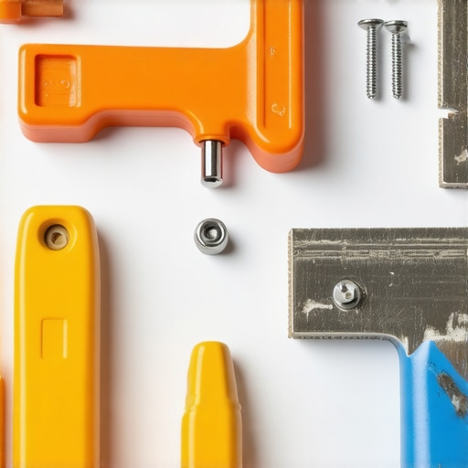 Worker installing drywall panels with tools and screws