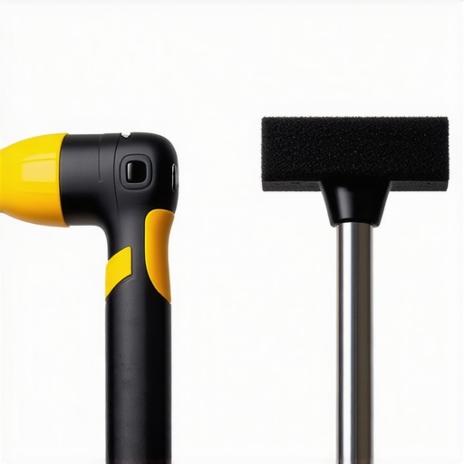 Professional Drywall Finishing Tools Close-up of drywall finishing tools like a pole sander and hawk in use.