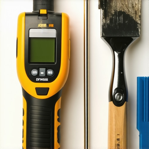 A collection of high-quality drywall tools set up for installation and maintenance in a workshop