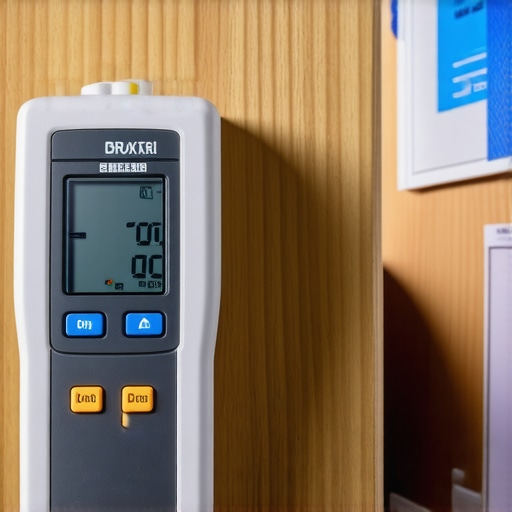 Accurate Moisture Monitoring for Building Maintenance Professional using moisture meter on drywall to detect moisture levels