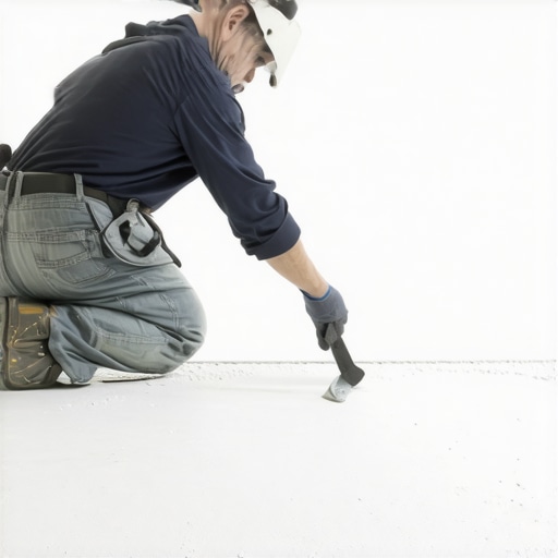 Professional applying joint compound on drywall seams with a taping knife, showcasing a smooth surface.