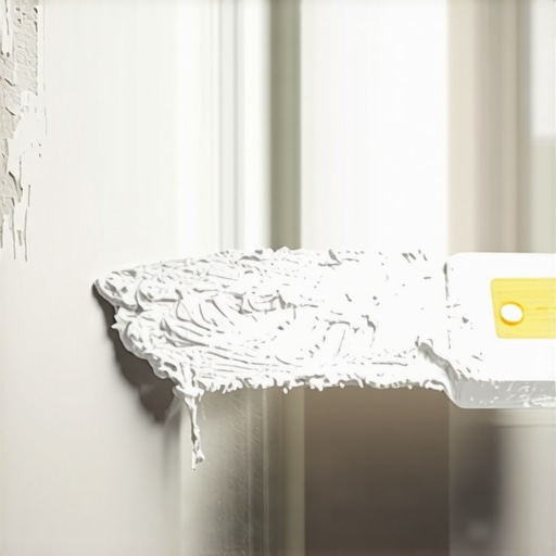 Worker smoothing joint compound over a drywall patch with a putty knife