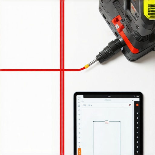 Precision Tools for Drywall and Permitting Drywall installation featuring laser level and CAD plans