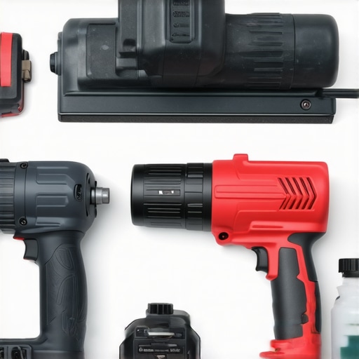 A high-quality drywall finishing setup with advanced tools showcasing a smooth drywall surface.