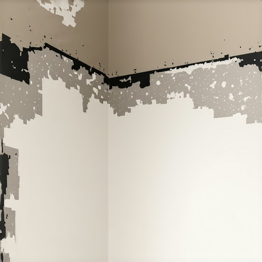 Drywall Corner Repair Process Detailed image showing drywall corner reinforcement with tape and joint compound