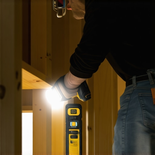 Person examining basement beams and joists to identify load-bearing walls
