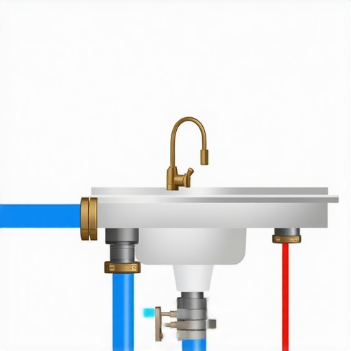 Illustration showing a clogged kitchen sink pipe and correct pipe slope for optimal drainage
