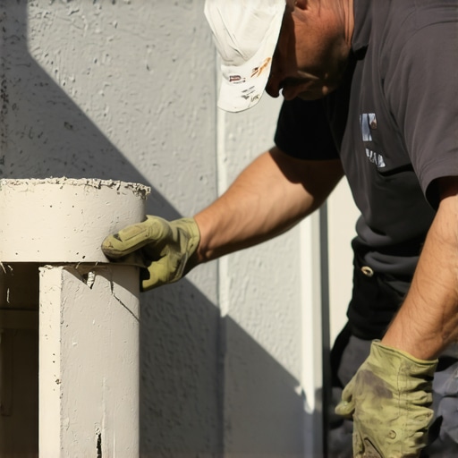 Sealing Foundation Vents for Better Home Health Homeowner sealing foundation vents with weatherproof caps and sealant