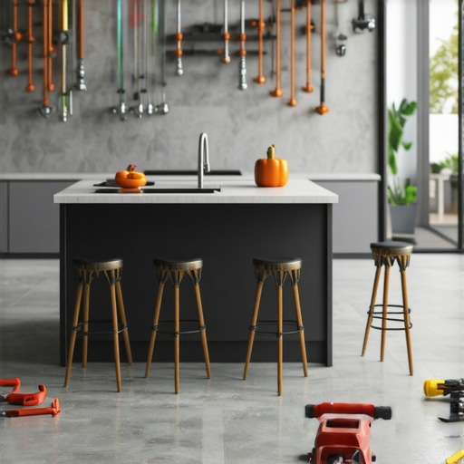 The Secret to Plumbing a Kitchen Island on a Concrete Slab