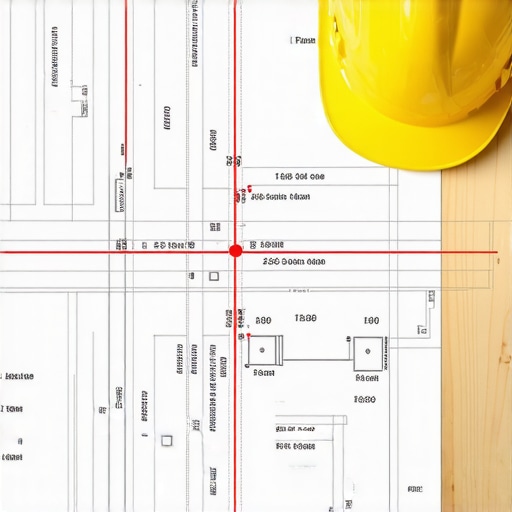 A detailed residential site plan with technical annotations and utility markings for building permit submission.